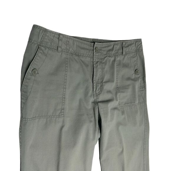 Eddie Bauer Gray High Waisted Straight Leg Cargo Style Pants Grey Loose Fit - Picture 3 of 12